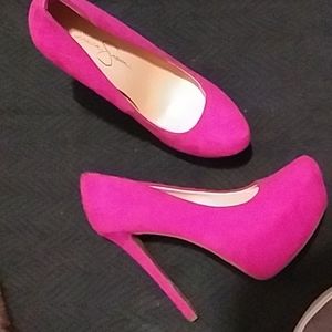 Size 7.5 pink platform Jessica Simpson heels